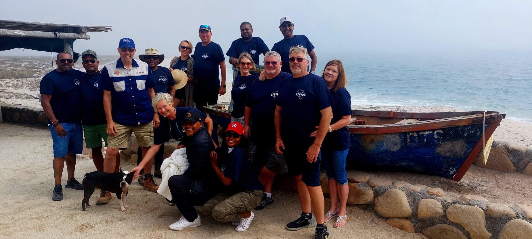 Why Not Africa Tours guests at a West Coast coastal stop
