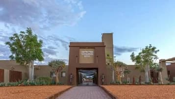 Entrance to Sossusvlei Lodge near the Namib dunes
