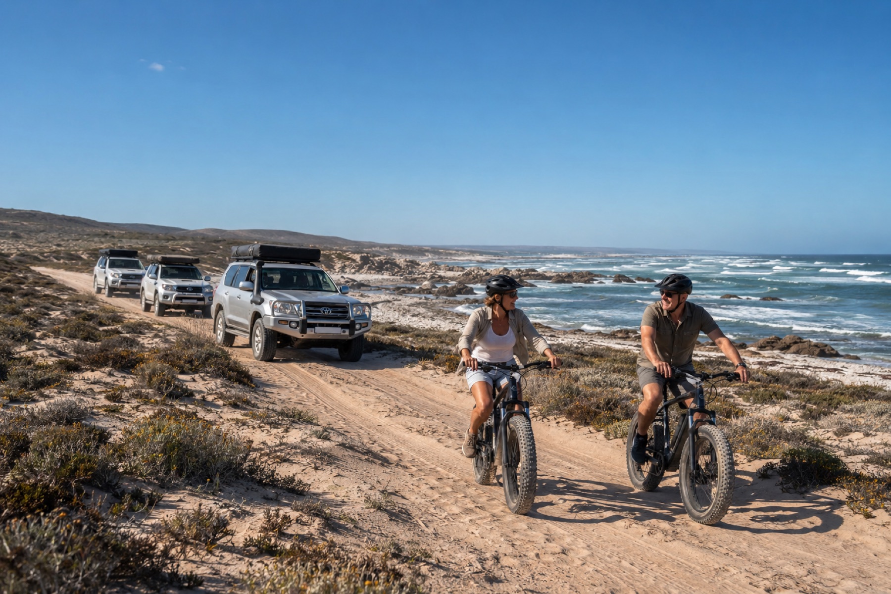 E-bike experience during a guided West Coast 4x4 journey