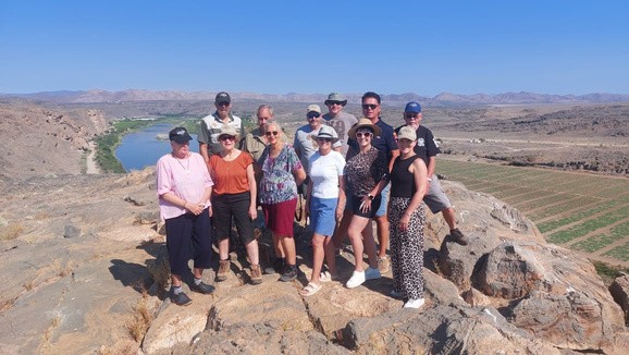 Why Not Africa Tours guests enjoying a Namaqualand viewpoint